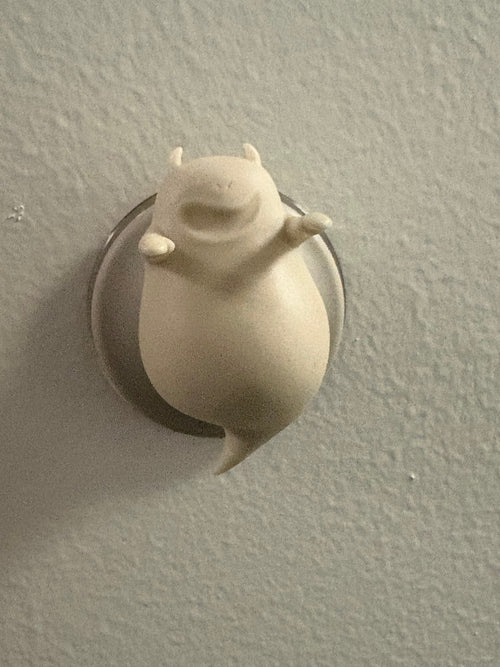 Halloween Ghost Towel Hook - design 1 on wall